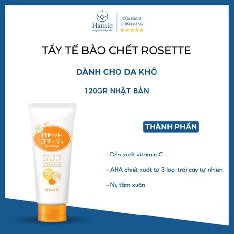Gel Tẩy Da Chết Rosette 120gr Dành Cho Da Khô Nhật Bản