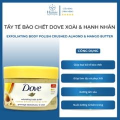 Tẩy Tế Bào Chết Body Dove Xoài & Hạnh Nhân 298gr Mỹ