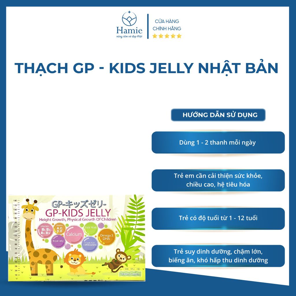 Thạch Tăng Chiều Cao Nhật GP-Kids Jelly 15gr x 30 Gói