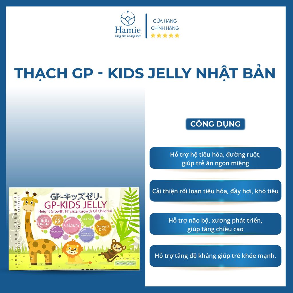 Thạch Tăng Chiều Cao Nhật GP-Kids Jelly 15gr x 30 Gói
