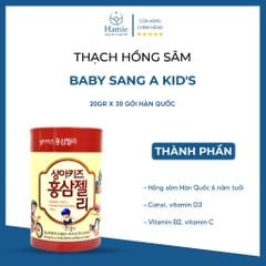Thạch Hàn Quốc Cho Bé Hồng Sâm Baby Sang A Kid's 20gr x 30 Gói