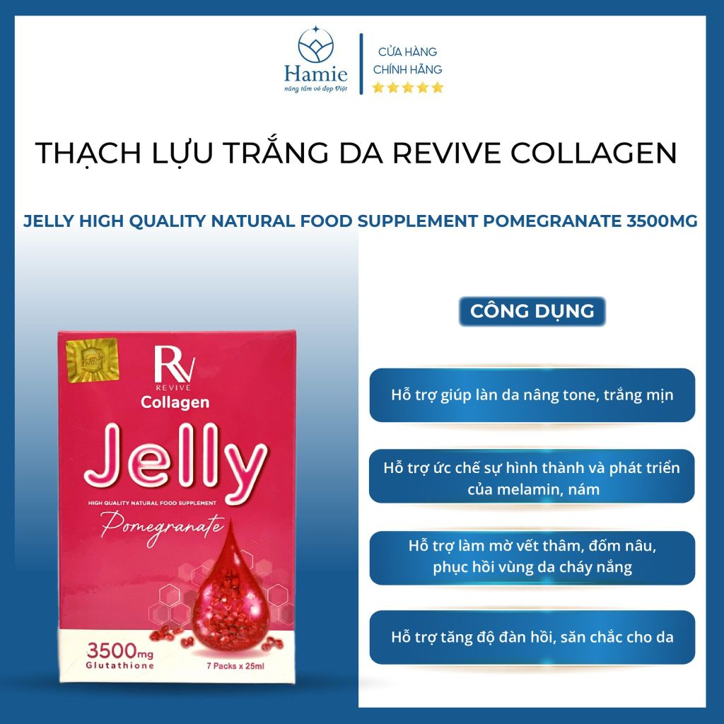 Thạch Lựu Collagen JELLY High Quality Natural 3500mg Thụy Sĩ