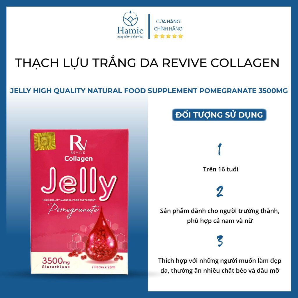Thạch Lựu Collagen JELLY High Quality Natural 3500mg Thụy Sĩ