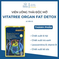 Viên Uống Thải Độc Mỡ Nội Tạng Vitatree Organ Fat Detox 60 Úc