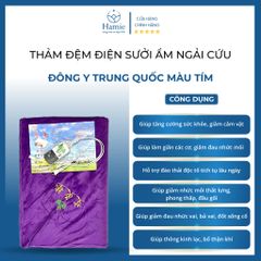 Thảm Đệm Điện Sưởi Ẩm Ngải Cứu Đông Y Trung Quốc Màu Tím