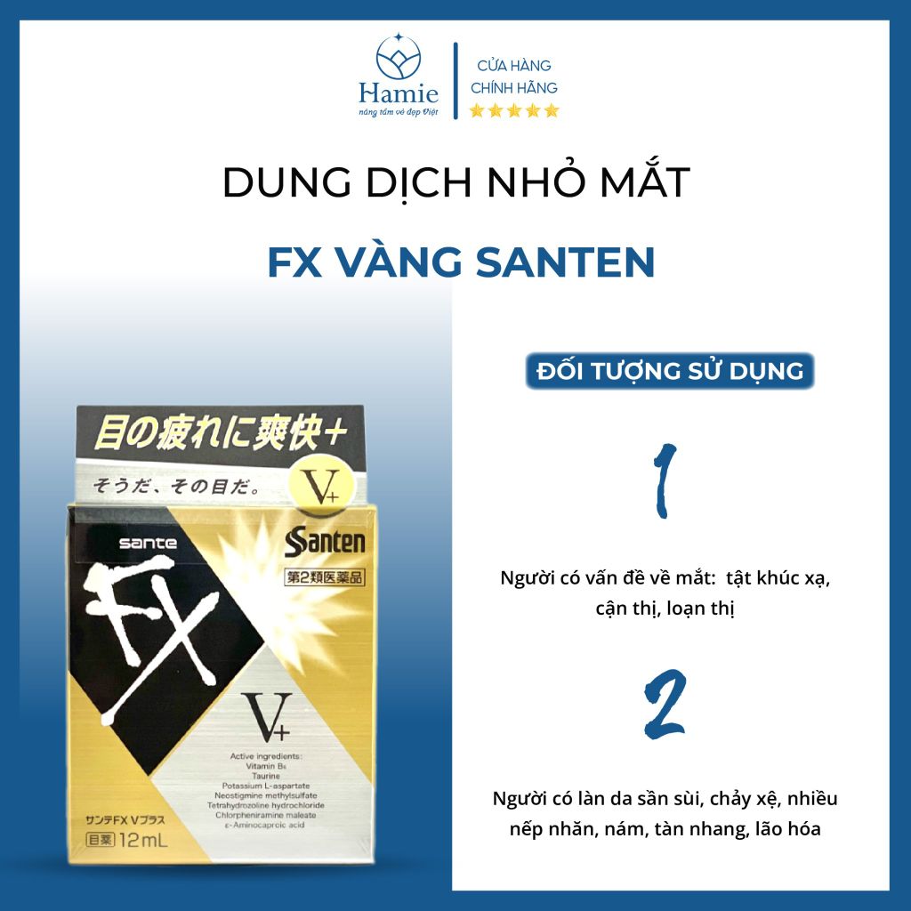 FX Neo Vàng Sante - Dung Dịch Nhỏ Mắt 12ml Nhật Bản