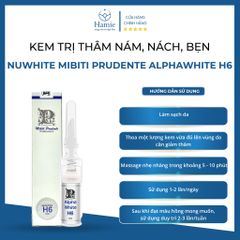 Nuwhite H6 Mibiti Prudente Giảm Thâm Nách, Bẹn AlphaWhite 5ml Mỹ