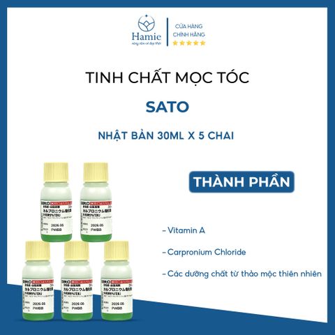 Tinh Chất Mọc Tóc Sato Nhật Bản 30ml set 5 chai