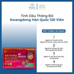Tinh Dầu Thông Đỏ Kwangdong Hàn Quốc 120 Viên