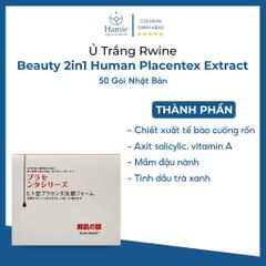 Ủ Trắng Rwine Beauty 2in1 Human Placentex Extract 50 Gói Nhật Bản