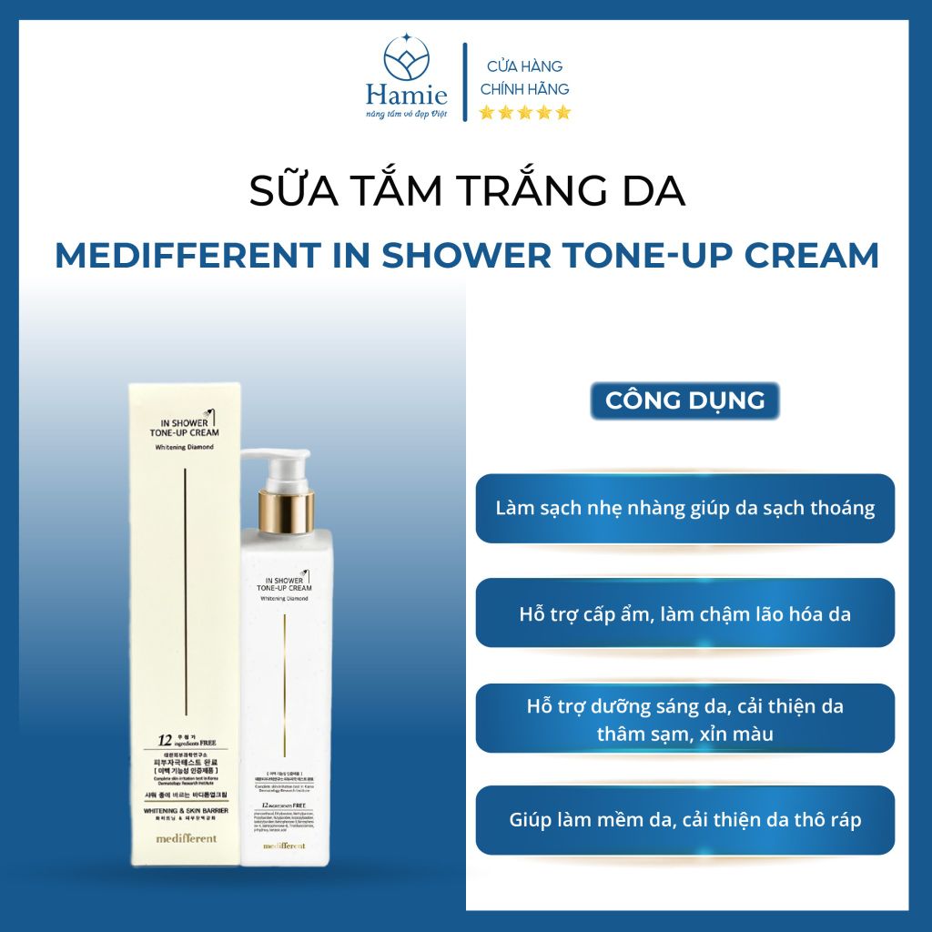 Sữa Tắm Truyền Trắng Medifferent In Shower Tone-Up Cream 300ml Hàn Quốc