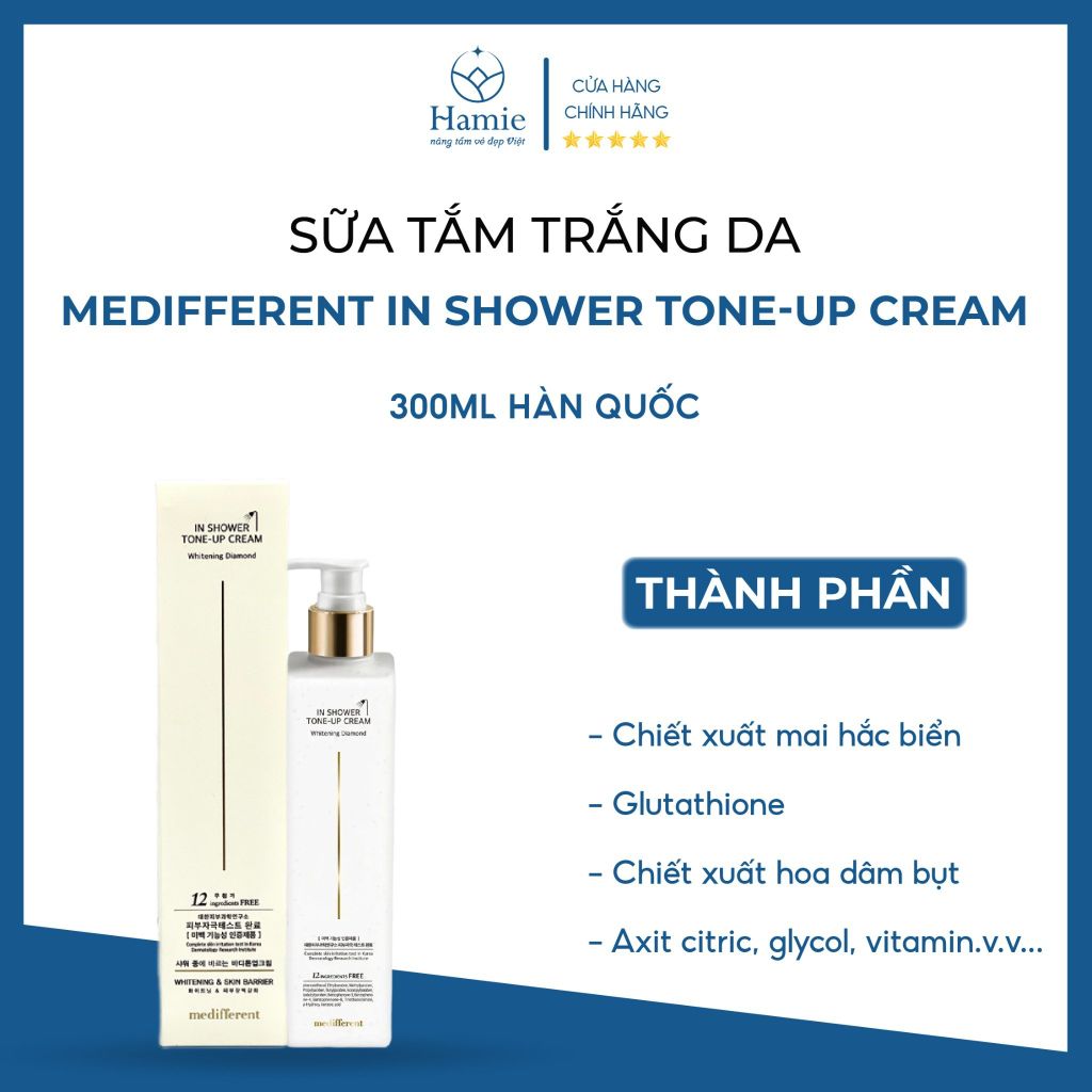 Sữa Tắm Truyền Trắng Medifferent In Shower Tone-Up Cream 300ml Hàn Quốc