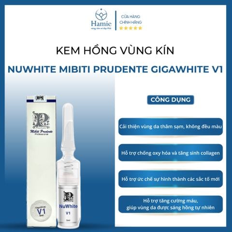 Mibiti Prudente V1 Kem Làm Hồng Vùng Kín Nuwhite Gigawhite 5ml Mỹ