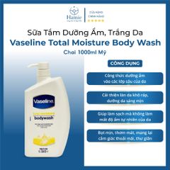 Sữa Tắm Trắng Da Vaseline 1 Lít Total Moisture Body Wash Chai Mỹ
