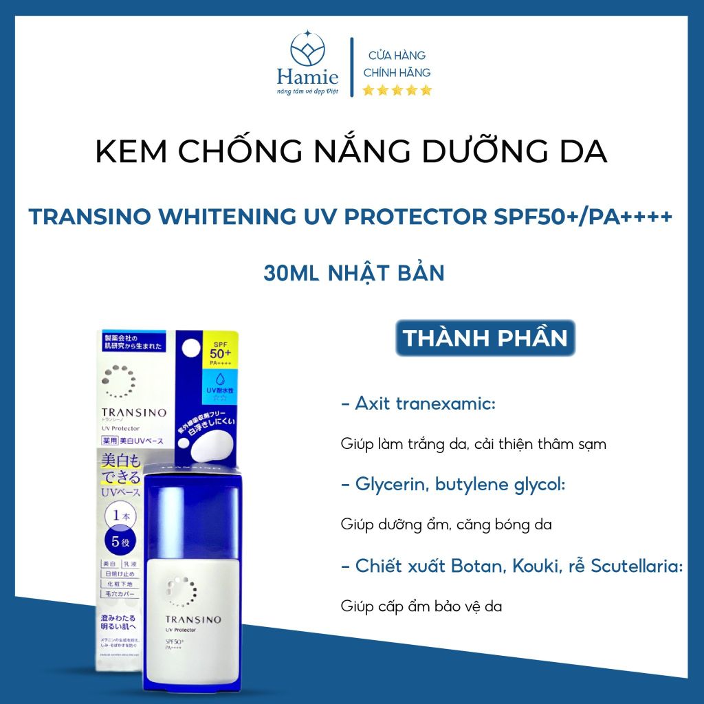 Kem Chống Nắng Transino của Nhật Chính Hãng Trắng Da Trị Nám 30ml