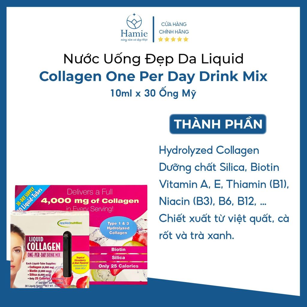 Collagen Liquid 30 Ống One Per Day Drink Mix 10ml x 30 Ống Mỹ