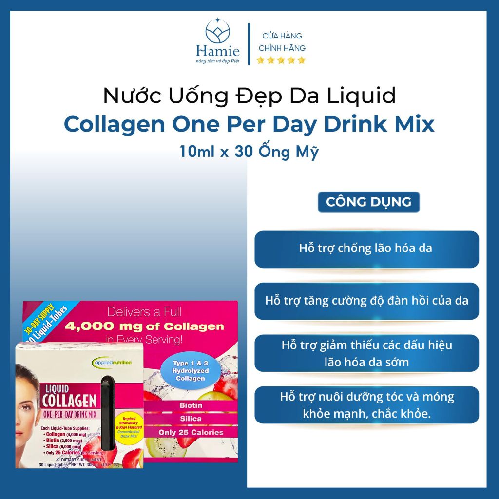 Collagen Liquid 30 Ống One Per Day Drink Mix 10ml x 30 Ống Mỹ