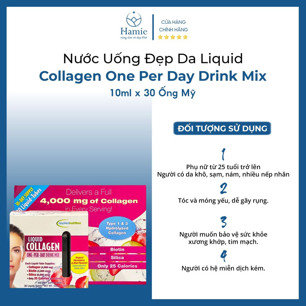 Collagen Liquid 30 Ống One Per Day Drink Mix 10ml x 30 Ống Mỹ