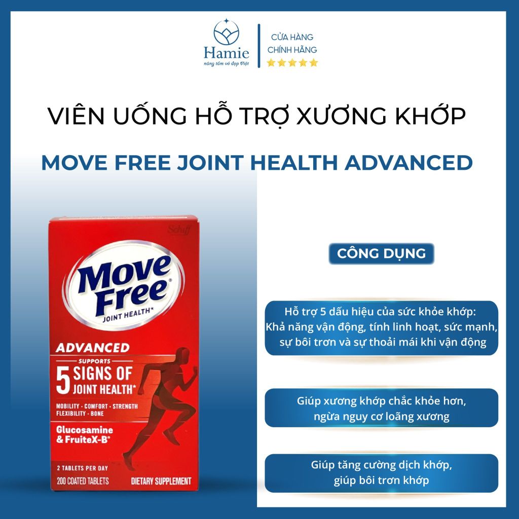 Viên Uống Hỗ Trợ Xương Match Move Free Joint Health Advanced Mỹ