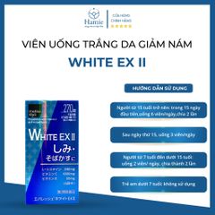 Viên Uống Trắng Da Giảm Nám White EX II 270 Viên Nhật Bản