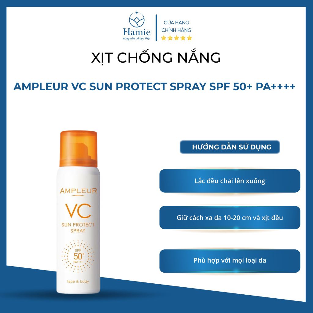 Chống Nắng Dạng Xịt Ampleur VC Sun Protect Spray 70gr Nhật Bản