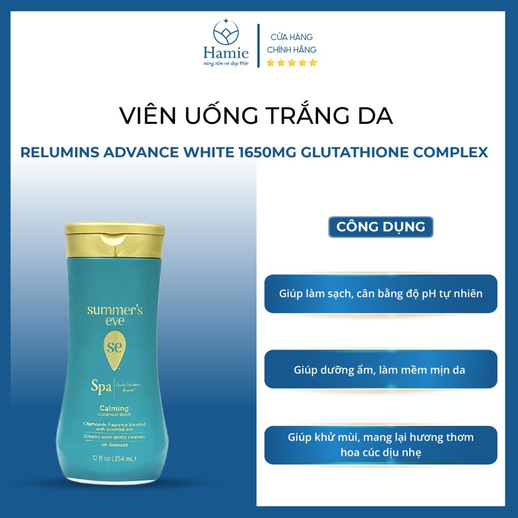 Dung Dịch Vệ Sinh Phụ Nữ Eve Spa Calming Chamomile Luxurious 354ml Mỹ