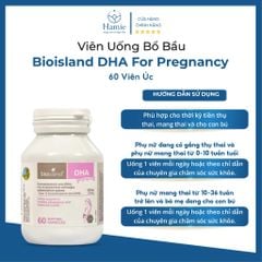 Bioisland Cho Bà Bầu DHA For Pregnancy 60 Viên Úc