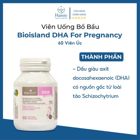 Bioisland Cho Bà Bầu DHA For Pregnancy 60 Viên Úc