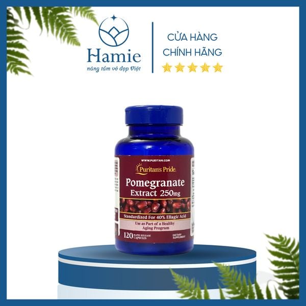 Viên Uống Chống Nắng Nội Sinh Lựu Đỏ Pomegranate Extract 120 Viên Mỹ
