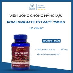 Viên Uống Chống Nắng Nội Sinh Lựu Đỏ Pomegranate Extract 120 Viên Mỹ