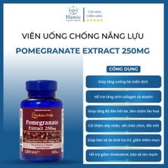 Viên Uống Chống Nắng Nội Sinh Lựu Đỏ Pomegranate Extract 120 Viên Mỹ