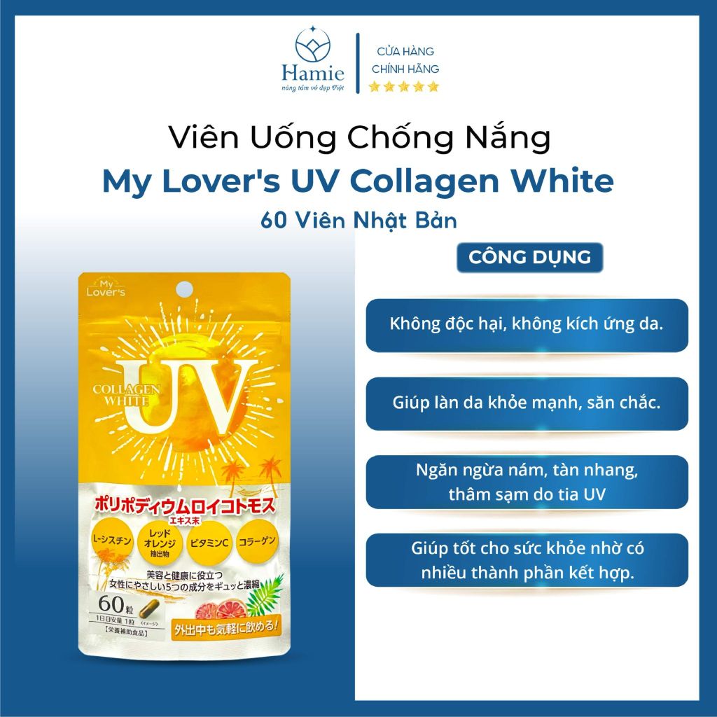 Chống Nắng Dạng Viên My Lover's UV Collagen White 60 Viên Nhật Bản