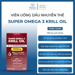 Viên Uống Dầu Nhuyễn Thể Super Omega 3 Krill Oil 60 Viên Nhật Bản
