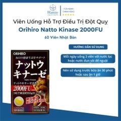 Viên Uống Đậu Nành Đột Quỵ Orihiro Natto Kinase 2000FU 60 Viên Nhật Bản