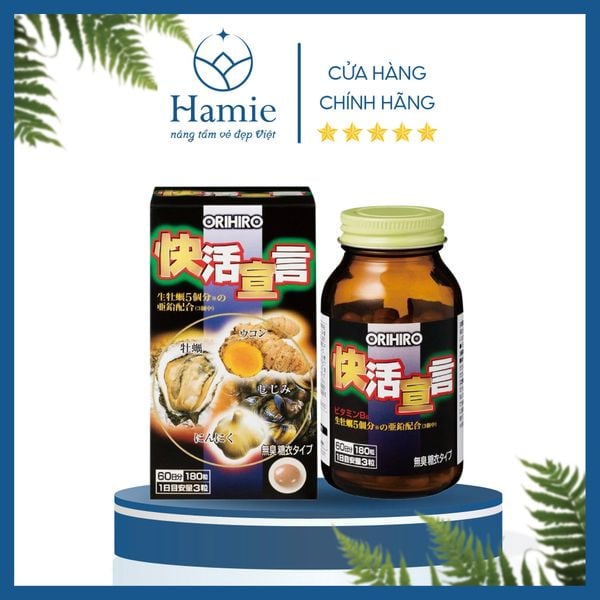 Tinh Chất Hàu Nhật Tỏi Nghệ Orihiro 180 Viên Nhật Bản