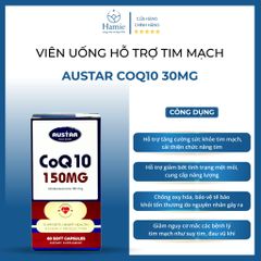 Austar COQ10 150mg Viên Uống Tim Mạch 60 Viên Úc