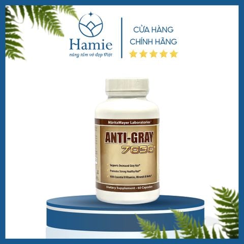 Viên Uống Anti-Gray 7050 Hỗ Trợ Tóc Bạc Sớm Mỹ Hộp 60 Viên