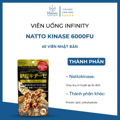 Viên Uống Ngừa Tai Biến Infinity Natto Kinase 6000FU 60 Viên Nhật Bản