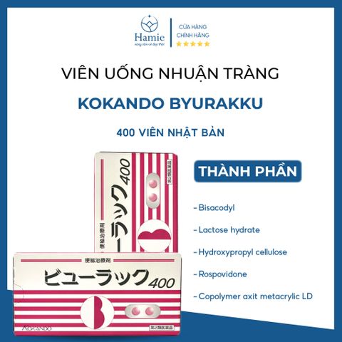 Viên Uống Nhuận Tràng Kokando Byurakku 400 Viên Nhật Bản