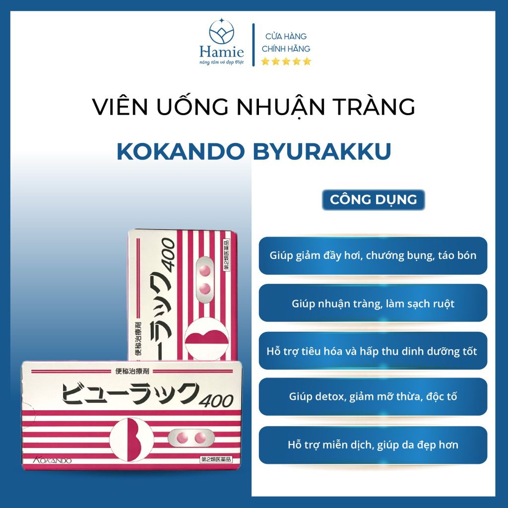 Detox Kokando Byurakku Nhuận Tràng 400 Viên Nhật Bản