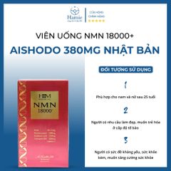 Viên Uống NMN 18000+ Aishodo 380mg Nhật Bản Hộp 90 Viên