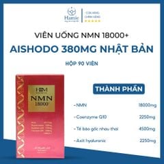 Viên Uống NMN 18000+ Aishodo 380mg Nhật Bản Hộp 90 Viên