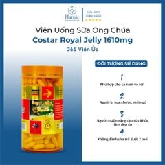 Viên Uống Costar Sữa Ong Chúa Royal Jelly 1610mg 365 Viên Úc