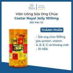 Viên Uống Costar Sữa Ong Chúa Royal Jelly 1610mg 365 Viên Úc