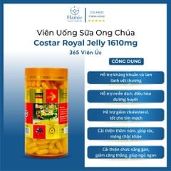 Viên Uống Costar Sữa Ong Chúa Royal Jelly 1610mg 365 Viên Úc