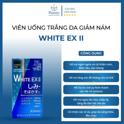 Viên Uống Trắng Da Giảm Nám White EX II 270 Viên Nhật Bản