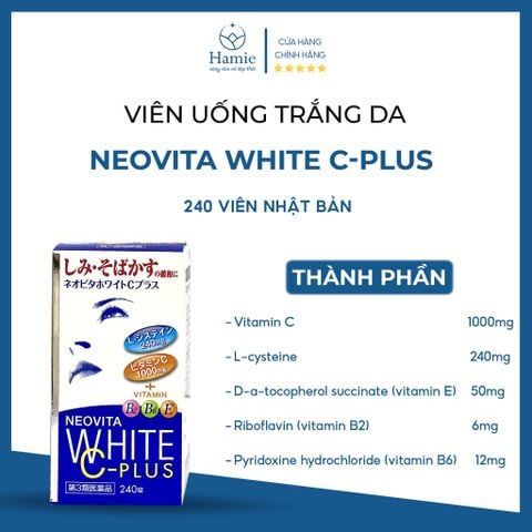 Viên Uống Trắng Da Neovita White C-Plus 240 Viên Nhật Bản