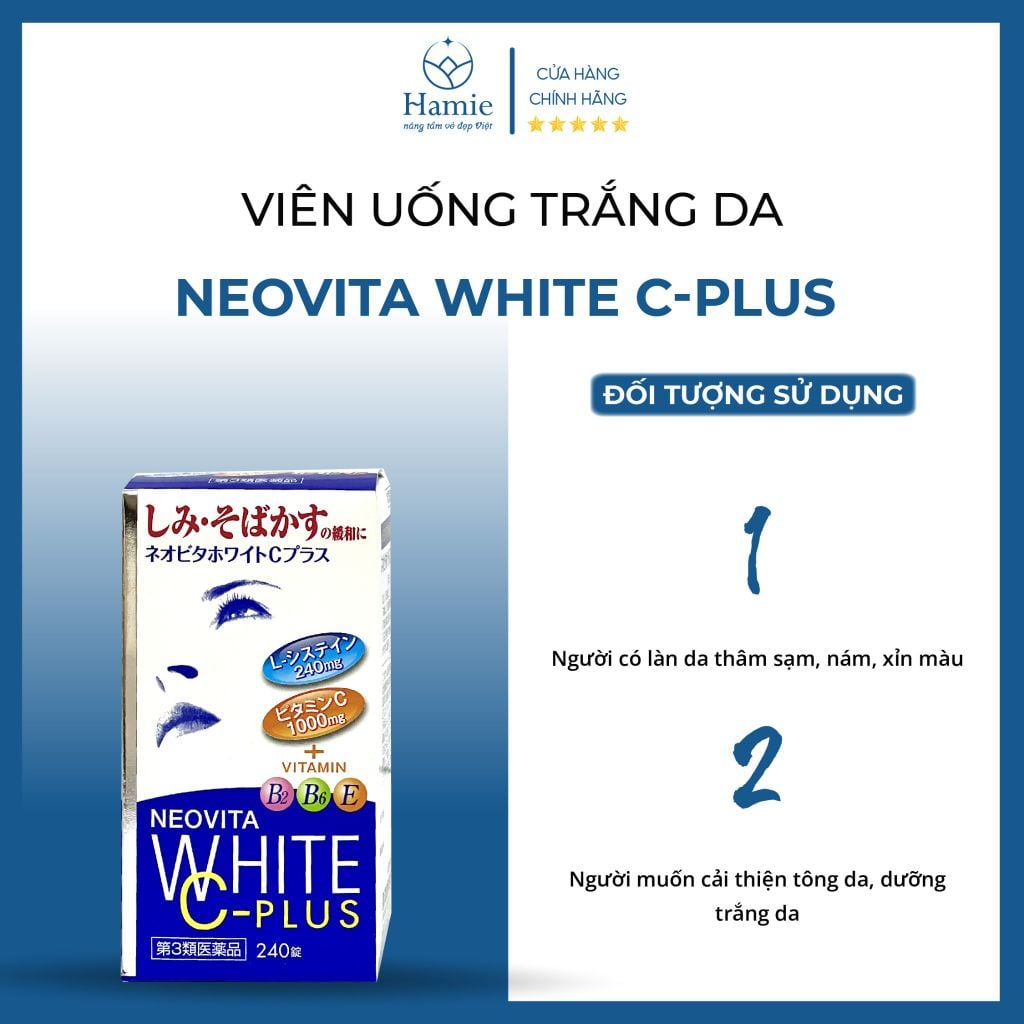 Viên Uống Trắng Da Neovita White C-Plus 240 Viên Nhật Bản