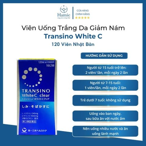Transino White C - Viên Uống Trắng Da Giảm Nám 120 Viên Nhật Bản