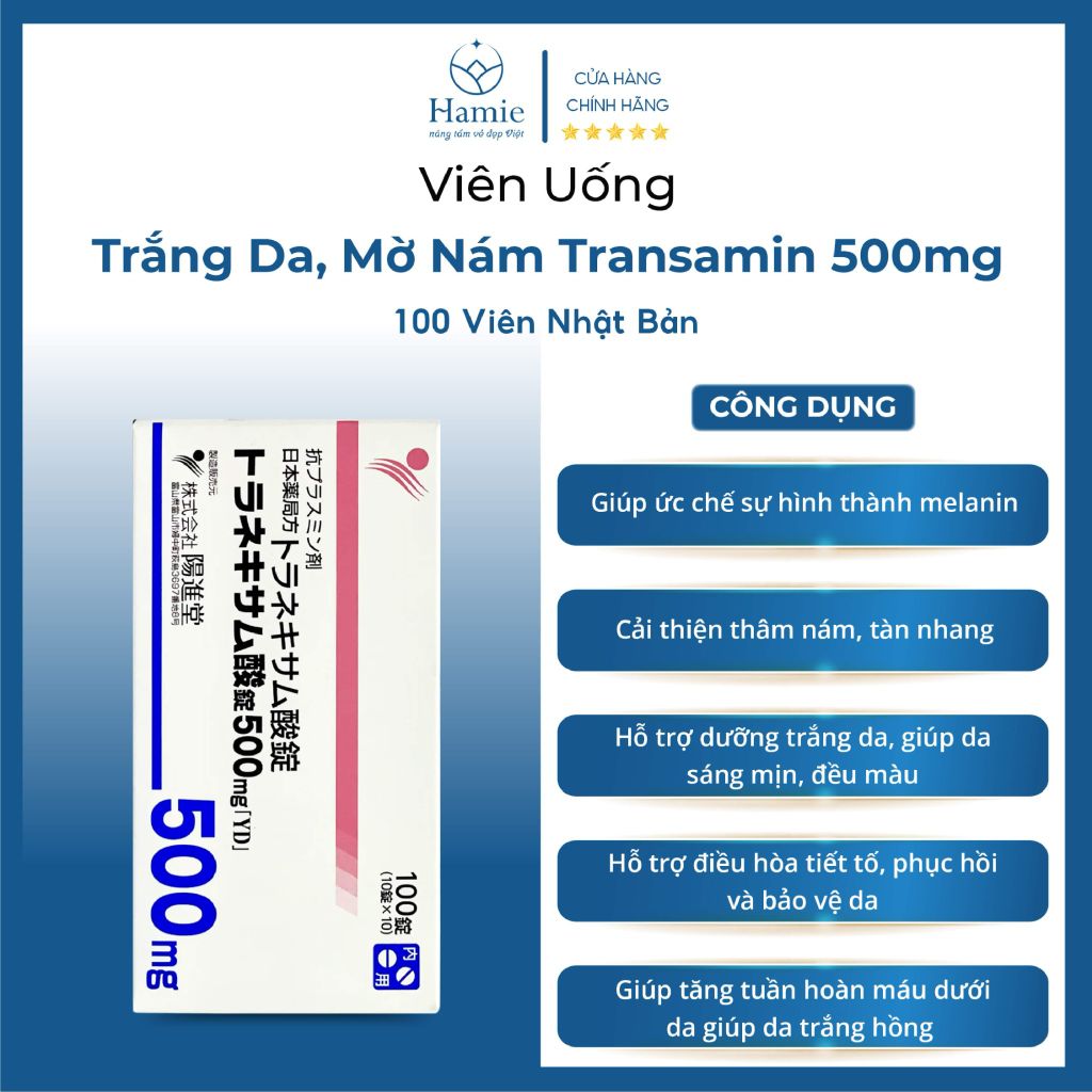 Viên Uống Mờ Nám Transamin 500mg 100 Viên Nhật Bản